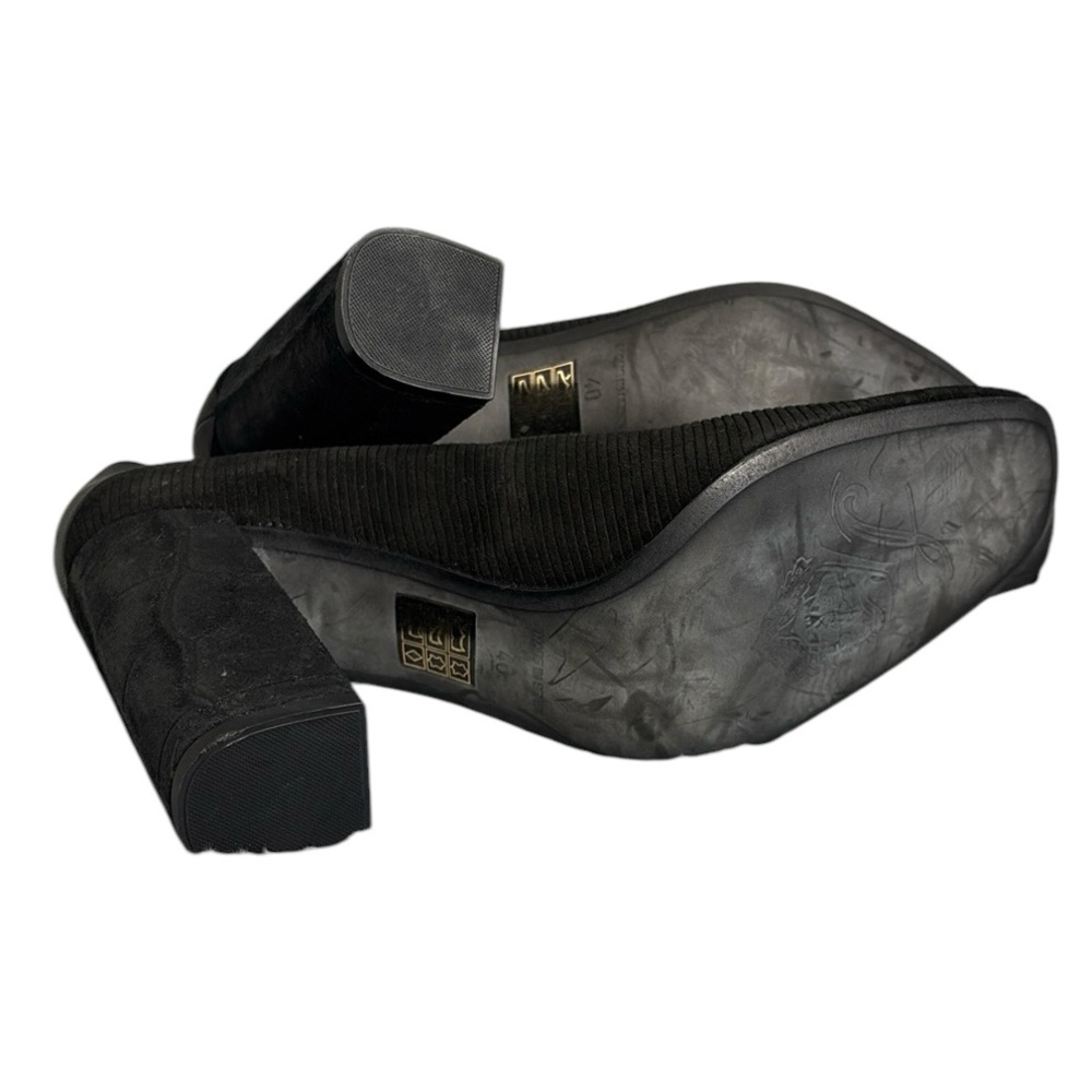 Free People Take Heart Block Heel Elegant Black Women's Shoes NWT Suede Leather - Picture 7 of 9